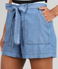 Short-Jeans-Feminino-com-Faixa-para-Amarrar-Azul-Medio-9587512-Azul_Medio_4