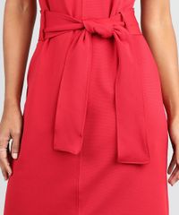 Vestido-Feminino-Curto-com-Pespontos-e-Faixa-para-Amarrar-Vermelho-9571957-Vermelho_4