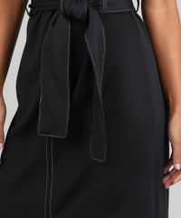 Vestido-Feminino-Curto-com-Pespontos-e-Faixa-para-Amarrar-Preto-9571957-Preto_4