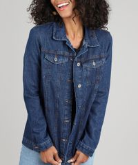 Jaqueta-Jeans-Feminina-Longa-com-Bolsos-Azul-Escuro-9592659-Azul_Escuro_4