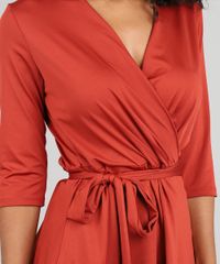 Blusa-Feminina-Transpassada-com-Amarracao-Manga-3-4-Cobre-9555029-Cobre_4