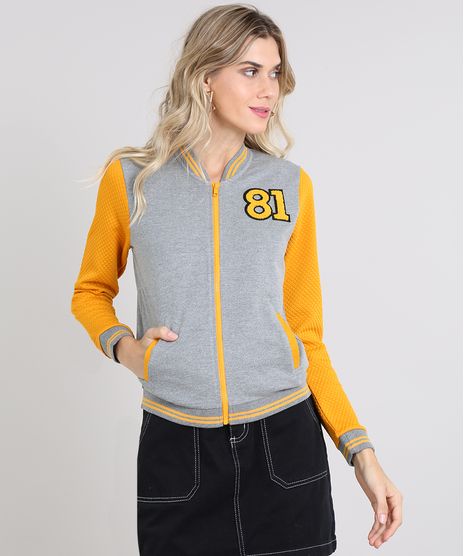 Jaqueta-Bomber-Matelasse-Bicolor-com-Bolsos-Cinza-Mescla-9471211-Cinza_Mescla_1