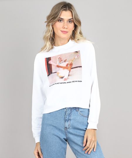 Blusao-Feminino-Gatinho-Gola-Alta-em-Moletom-Off-White-9567045-Off_White_1 Blusao-Feminino-Gatinho-Gola-Alta-em-Moletom-Off-White-9567045-Off_White_1