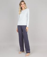 Pijama-Feminino-Canelado-Manga-Longa-Cinza-Mescla-Claro-9548254-Cinza_Mescla_Claro_1