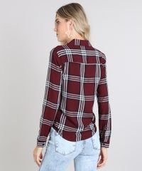 Camisa-Feminina-Estampada-Xadrez-com-No-Manga-Longa-Vinho-9573169-Vinho_2 Camisa-Feminina-Estampada-Xadrez-com-No-Manga-Longa-Vinho-9573169-Vinho_2