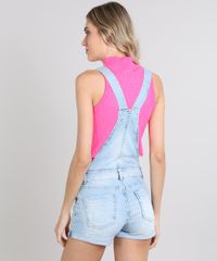 Jardineira-Jeans-Feminina-Reta-com-Bolsos-Azul-Claro-9589543-Azul_Claro_2