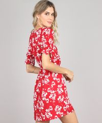 Vestido-Feminino-Curto-Estampado-Floral-Manga-Curta-Vermelho-9568613-Vermelho_2