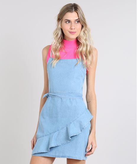 Vestido-Jeans-Feminino-Curto-com-Babado-Alca-Fina-Azul-Claro-9589545-Azul_Claro_1