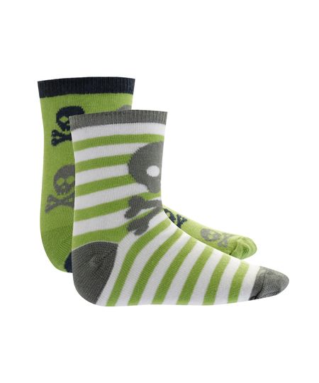 Kit-de-2-Meias-Estampada-de-Caveira-Verde-8551066-Verde_1 Kit-de-2-Meias-Estampada-de-Caveira-Verde-8551066-Verde_1