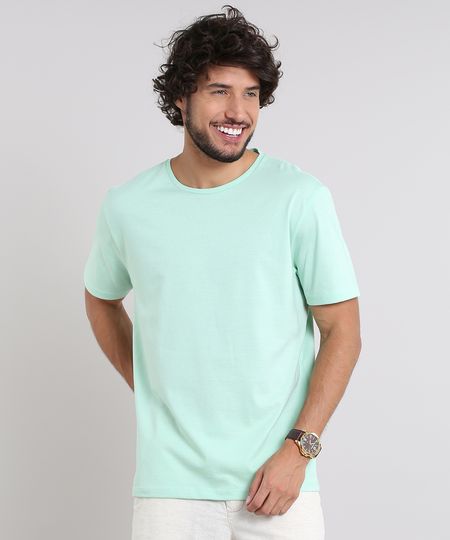 Camiseta-Masculina-Basica-Manga-Curta-Gola-Careca-Verde-Claro-9451465-Verde_Claro_1