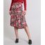 Saia-Feminina-Estampada-de-Folhagem-com-Botoes-Rosa-Escuro-9596912-Rosa_Escuro_1