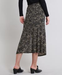 Saia-Feminina-Midi-Estampada-Animal-Print-com-Fenda-Preta-9591848-Preto_2