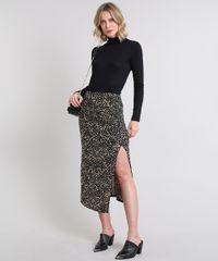 Saia-Feminina-Midi-Estampada-Animal-Print-com-Fenda-Preta-9591848-Preto_3