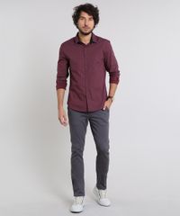 Camisa-Masculina-Slim-Estampada-Mini-Print-Manga-Longa-Vinho-9429413-Vinho_3