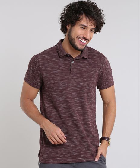 Polo-Masculina-em-Piquet-Flame-Manga-Curta-Marrom-9526629-Marrom_1