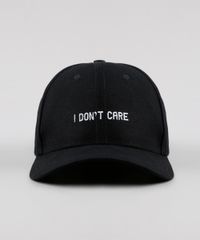 Bone-Masculino--I-don-t-care--Aba-Curva-Preto-9571552-Preto_1