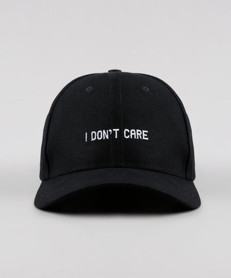 Bone-Masculino--I-don-t-care--Aba-Curva-Preto-9571552-Preto_1