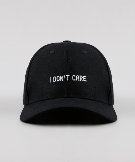 Bone-Masculino--I-don-t-care--Aba-Curva-Preto-9571552-Preto_1