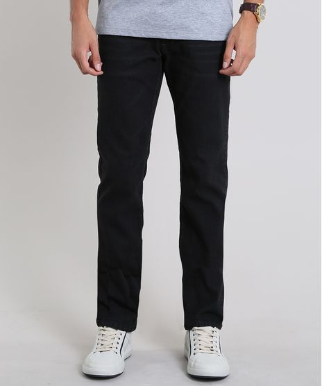 Calca-Jeans-Masculina-Reta-com-Pespontos-Preta-9586404-Preto_1