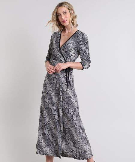 Vestido-Feminino-Longo-Envelope-Estampado-Animal-Print-Manga-3-4-Kaki-9578229-Kaki_1