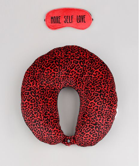 Kit-de-Apoio-de-Cabeca---Tapa-Olho-Estampado-Animal-Print-Vermelho-9522201-Vermelho_1