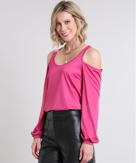 Blusa-Feminina-Open-Shoulder-Manga-Longa-Decote-Redondo-Pink-9572027-Pink_1
