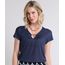 Blusa-Feminina-Canelada-com-Detalhe-Metalico-Manga-Curta-Decote-V-Azul-Marinho-9573995-Azul_Marinho_1