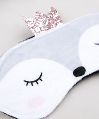 Kit-de-Apoio-de-Cabeca---Tapa-Olho-com-Coroa-Estampado-de-Floresta-Branco-9533527-Branco_4