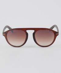Oculos-de-Sol-Redondo-Unissex-Oneself-Marrom-9592703-Marrom_1