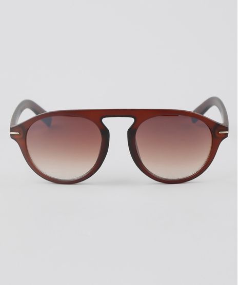 Oculos-de-Sol-Redondo-Unissex-Oneself-Marrom-9592703-Marrom_1