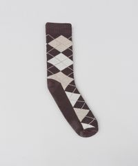 Meia-Masculina-Cano-Alto-Estampada-Xadrez-Marrom-8999676-Marrom_1