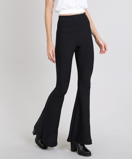 Calca-Feminina-Flare-Canelada-Preta-9590992-Preto_1 Calca-Feminina-Flare-Canelada-Preta-9590992-Preto_1