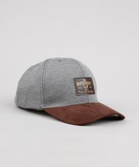 Bone-Masculino-Aba-Curva--Butchery--com-Suede-Cinza-Mescla-9601062-Cinza_Mescla_2