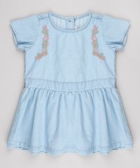 Vestido-Jeans-Infantil-com-Bordado-Manga-Curta-Azul-Claro-9541816-Azul_Claro_1