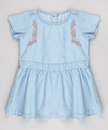 Vestido-Jeans-Infantil-com-Bordado-Manga-Curta-Azul-Claro-9541816-Azul_Claro_1 Vestido-Jeans-Infantil-com-Bordado-Manga-Curta-Azul-Claro-9541816-Azul_Claro_1