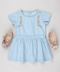 Vestido-Jeans-Infantil-com-Bordado-Manga-Curta-Azul-Claro-9541816-Azul_Claro_3