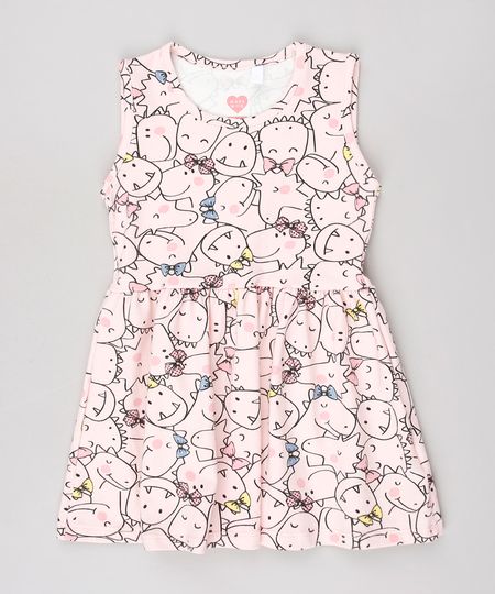 Vestido-Infantil-Estampado-de-Dinossauros-Sem-Manga-Rosa-Claro-9558992-Rosa_Claro_1