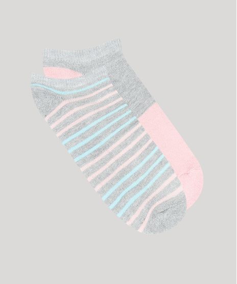Kit-de-2-Meias-Femininas-Cano-Baixo-Cinza-Mescla-9581524-Cinza_Mescla_1
