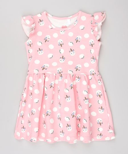 Vestido-Infantil-Estampado-de-Poa-e-Unicornios-Sem-Manga-Rosa-9558993-Rosa_1