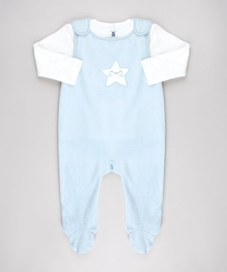 Conjunto-Infantil-de-Camiseta-Estampada-de-Estrelas-Off-White---Macacao-em-Plush-Sem-Manga-Azul-Claro-9451018-Azul_Claro_1 Conjunto-Infantil-de-Camiseta-Estampada-de-Estrelas-Off-White---Macacao-em-Plush-Sem-Manga-Azul-Claro-9451018-Azul_Claro_1