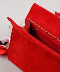 Bolsa-Feminina-Transversal-Media-em-Suede-com-Lenco-e-Corrente-Vermelho-9484654-Vermelho_5