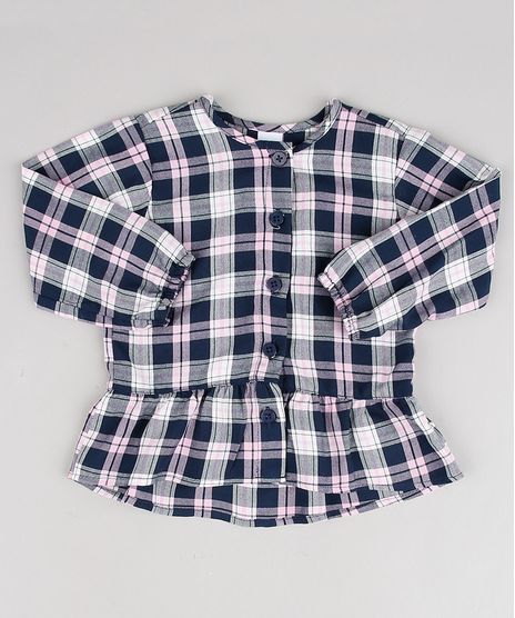 Camisa-Infantil-Estampada-Xadrez-Manga-Longa-Rosa-Claro-9575012-Rosa_Claro_1