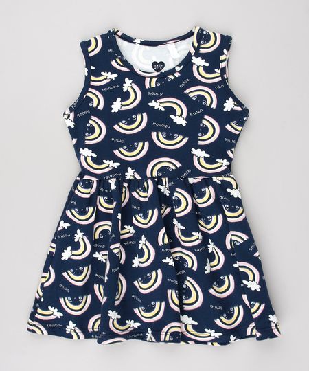 Vestido-Infantil-Estampado-de-Arco-Iris-Sem-Manga-Azul-Marinho-9558991-Azul_Marinho_1