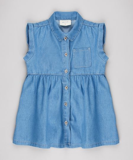 Vestido-Jeans-Infantil-com-Bolso-Sem-Manga-Azul-Claro-9561505-Azul_Claro_1
