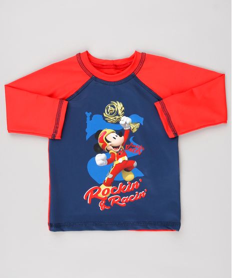 Camiseta-de-Praia-Infantil-Mickey-Raglan-Manga-Longa-Vermelha-9519455-Vermelho_1