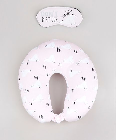 Kit-de-Apoio-de-Cabeca---Tapa-Olho-Estampado-de-Urso-Rosa-Claro-9533525-Rosa_Claro_1