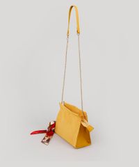 Bolsa-Feminina-Transversal-Media-em-Suede-com-Lenco-e-Corrente-Mostarda-9484654-Mostarda_3