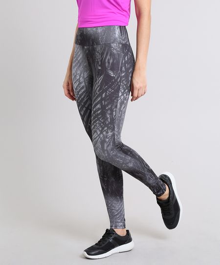 Calca-Legging-Feminina-Esportiva-Ace-Estampada-de-Folhagem-Preta-9542507-Preto_1